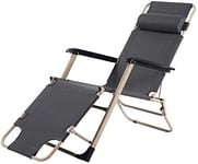 KaiKai Chaise de lit Pliant Simple Portable, Simple Extensible Tube carré Pliant Zero Gravity Lounge Reclining Chaise d'extérieur Plage Patio Loisirs Chaise Reclining