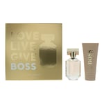 Hugo Boss Womens The Scent For Her 2 Piece Gift Set: Eau de Parfum 50ml - Body Lotion 1 - Peach - One Size