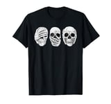 Hear See Speak No Evil Gothic Skulls T-Shirt