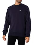 GANT Mens Shield Crew Neck Sweater Navy XXL