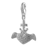 MELINA Charms Pendentif " coeur, couronne, aile" Argent 925 zircon