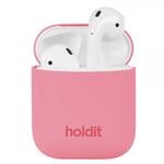 holdit AirPods 1/2 Skal Silikon Rouge Pink