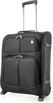 Aerolite Ryanair Valise Cabine Extensible 42 l + 40 x 20 x 25 cm, Noir, 55x40x20(+3), Valise Cabine