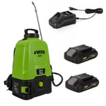 Pulvérisateur à batterie 20V VITO 16L 5 bars + 2 Batteries lithium 2Ah + chargeu