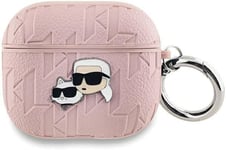 Karl Lagerfeld Monogram Karl & Choupette Head Case for AirPods 3 Pink-KLA3PGKCPP