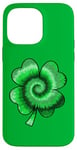 iPhone 14 Pro Max Lucky Tie-Dye Four Leaf St Saint Patrick's Day Clover Case