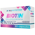 All Nutrition Biotin 30 Capsules 5000mcg (5mg!) of Vitamin B7 for Healthy Skin