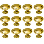 Boutons de porte ronds Boutons de tiroir 30mm Poignées de tiroir avec vis pour armoire bureau chevet bibliothèque meubles 12pcs or