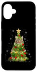 Coque pour iPhone 16 Plus Cat Maine Coon Sapin de Noël pour les amoureux des chats