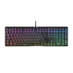 CHERRY XTRFY MX 3.1, Clavier de Jeu Mécanique, Disposition Portugaise (QWERTY), Éclairage RGB, Boîtier Aluminium, USB-A, Interrupteurs MX2A Red, Noir