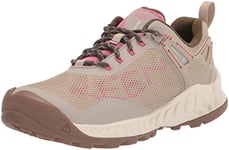 Keen Women's NXIS Evo Waterproof Hiking Shoe, Plaza Taupe/Ibis Rose, 8.5 UK