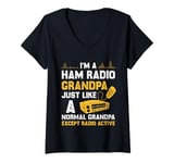 Womens Ham Radio Grandpa Amateur Ham Radio Operator CB Radio V-Neck T-Shirt