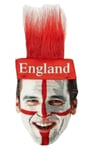 ENGLAND WORLDCUP 2024 FOOTBALL SUPPORTERS HEADBAND RED & WHITE HAIR RUGBY