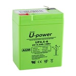 U-Power Batterie Plomb AGM 6V 4.5Ah F1 4,8mm