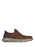 Skechers Hands Free Garza Gervin Leather Slip-In Shoes, Brown