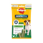 PEDIGREE DENTASTIX FRESH Sticks Dentaires pour Petit Chien 5-10kg - 70 Bâtonnets (Lot de 10 Sachets de 7 Friandises) - Hygiène Bucco-dentaire, Scientifiquement Prouvé, (L'emballage peut varier)