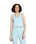 PUMA Femme Fit Skimmer Tank Réservoir, Turquoise Surf-puma White, M EU