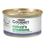 Purina Gourmet Nature's Creations Nourriture Humide pour Chat, Riche en Agneau, Garni de tomates et panais, 24 boîtes de 85 g