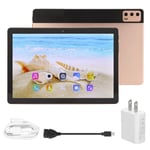 10 tuuman tabletti 4G RAM 128G ROM 3G verkkopuhelut 5G WIFI Tablet PC Android 10 100?240V US Plug Gold