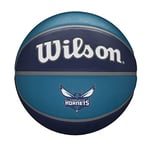 Wilson Basketball, NBA Team Tribute Model, CHARLOTTE HORNETS, Outdoor, Rubber, Size: 7