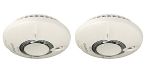 2 x Fireangel WST-630T Wi-Safe2 Wireless Smoke Alarms Thermoptek Lithium Battery