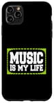 Coque pour iPhone 11 Pro Max Music Is My Life Sounds Listening Melody Beats Vibes Lover