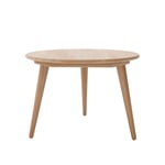 Carl Hansen - CH008, Oljad Ek, Ø 78 cm - Höjd 53 cm - Sofabord - Hans J. Wegner - Tre farget - Tre