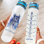 Haythan Cool Owl Water Bottles with Carry Strap – Water Jug Suitable for Fitness Gym Camping White 1000 ml