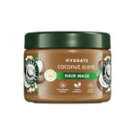 Herbal Essences Hydratation Masque Parfum Noix de Coco 500ml Cheveux Abîmés, Aide à Nourrir et Lisser, pour des Cheveux Doux, Ingrédients d'Origine Naturelle, Végan et Non Testé sur les Animaux