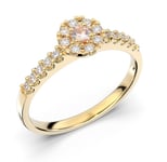 Festive Bella morganit halo-diamantring 14-607-025M-KK-HSI1