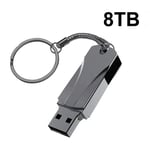 Super clé USB en métal,clé USB,clé USB,clé USB,16 To,8 To,4 To,2 To,mémoire SSD portable,USB 3.0 - Type black 8TB