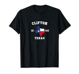 Clifton City Texas State Flag EST. variable T-Shirt