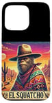 Coque pour iPhone 15 Pro Max El Squatcho Bigfoot Cowboy Sunset Funny Western Sasquatch