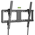 XINLEI Tilt TV Wall Bracket for Most 37-85 inch TVs, Universal Tilt TV Wall Mount Low Profile Fits 24”/18”/16” Studs, Tilt TV Bracket Holds up to 60kg Flat/Curved TV, Max VESA 600x400mm MT5083