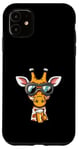 Coque pour iPhone 11 Girafe de ski avec bière | Funny Party Comic