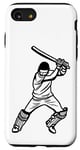 Coque pour iPhone SE (2020) / 7 / 8 Joueur de cricket Entraîneur de cricket Jeu de l'homme