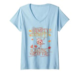 Womens Vintage Fall Colors Humpty Dumpty Having A Great Fall Fun V-Neck T-Shirt