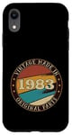 Coque pour iPhone XR Anniversaire Vintage Original Parts né en 1983