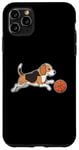 Coque pour iPhone 11 Pro Max Beagle jouant au basket-ball Beagles Chien