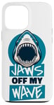 Coque pour iPhone 13 Pro Max Jaws Off My Wave Requin baleine Blanc