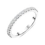 Platinum 0.40ct Diamond Brilliant Cut Half Eternity Ring