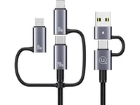 Kabel Usb Usams Usams Kabel 240W 6W1 Fast Charging 2M Data Cable Aluminium Alloy Sufeng Seria 2M (Sj738)