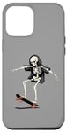 Coque pour iPhone 14 Pro Max Skateboard Squelette Cool Skateboard Simple Skater Fun Fan