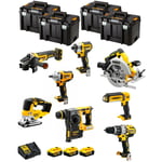 Kit DWK801T (DCD996 DCH273 DCG405 DCF887 DCF894 DCS334 DCS570 DCL050 3 x 5,0 Ah DCB115 4 x tstak vi) - Dewalt