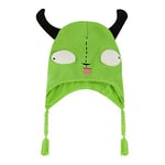 Concept One Unisex's Invader Zim Beanie Hat, Gir Cosplay Adult Peruvian Winter Knit Cap with Ears and Tassels, Green, One Size