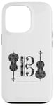 Coque pour iPhone 13 Pro Violoncello Clef de Ténor (Noir Ancien) Cello