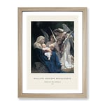 Song Of The Angels By William Adolphe Bouguereau Exhibition Museum Painting Framed Wall Art Print, Ready to Hang Picture for Living Room Bedroom Home Office Décor, Oak A4 (34 x 25 cm)