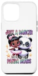 Coque pour iPhone 13 Pro Max Just a Dancer Who Loves Panda Bears Ballerine Noir