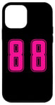 Coque pour iPhone 12 mini Pink Numéro 88 Équipe Junior Sports Uniforme Pink Numéroté