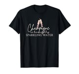 Champagne Is Basically Sparkling Water Pink Coquette Bows T-Shirt